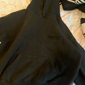 Essentials Black Hoodie for Men